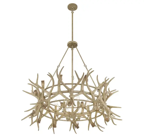 Daniels 8-Light Chandelier in Natural Antler - Image 4
