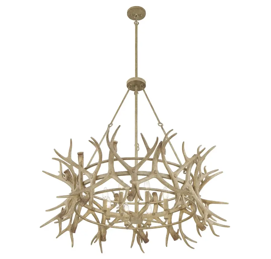 Daniels 8-Light Chandelier in Natural Antler - Image 4