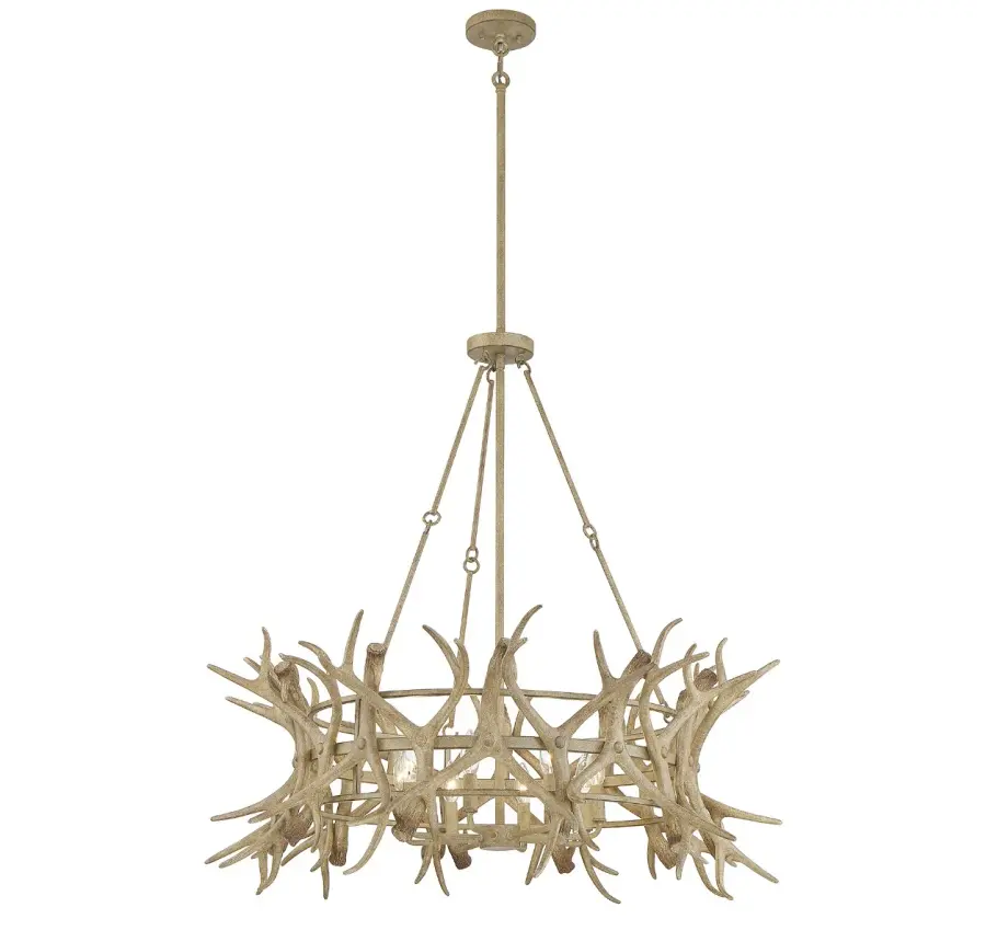 Daniels 8-Light Chandelier in Natural Antler - Image 5