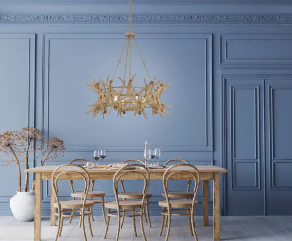 Daniels 8-Light Chandelier in Natural Antler - Image 7