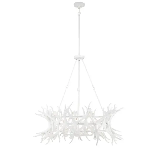 Daniels 8-Light Chandelier in Matte White