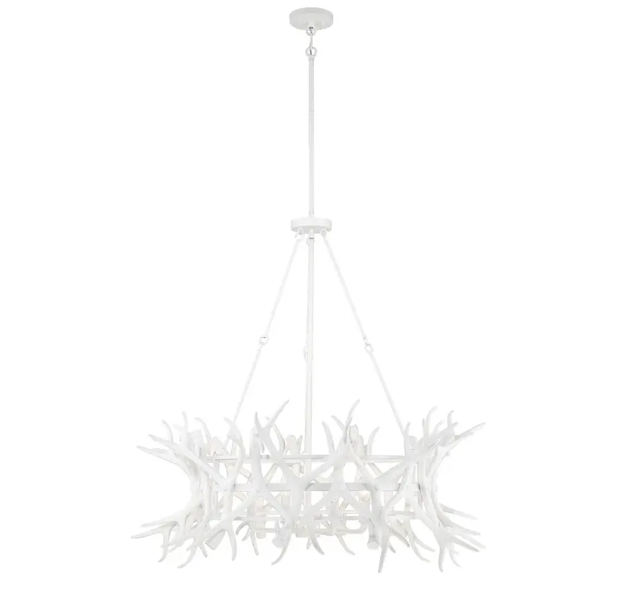 Daniels 8-Light Chandelier in Matte White