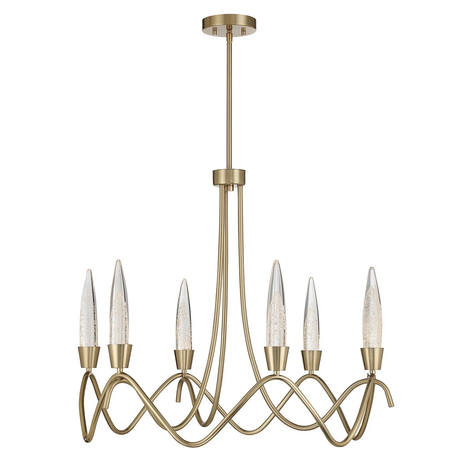 Sofia LED Chandelier in Noble Brass