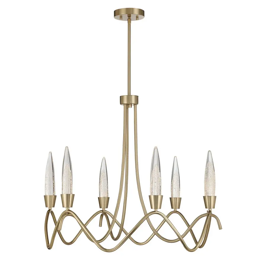 Sofia LED Chandelier in Noble Brass - Image 1