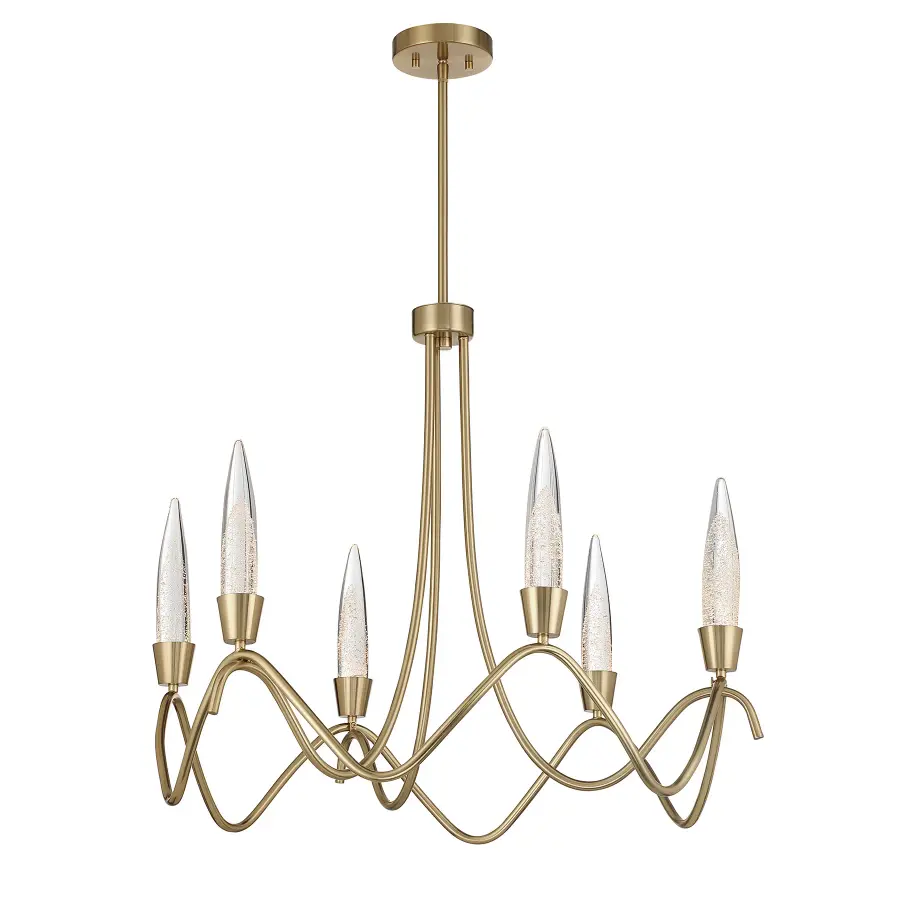 Sofia 6-Light Chandelier in Noble Brass - Image 3