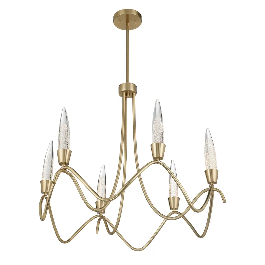 Sofia 6-Light Chandelier in Noble Brass - Image 4