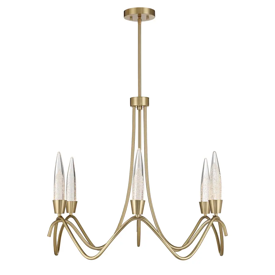 Sofia 6-Light Chandelier in Noble Brass - Image 5