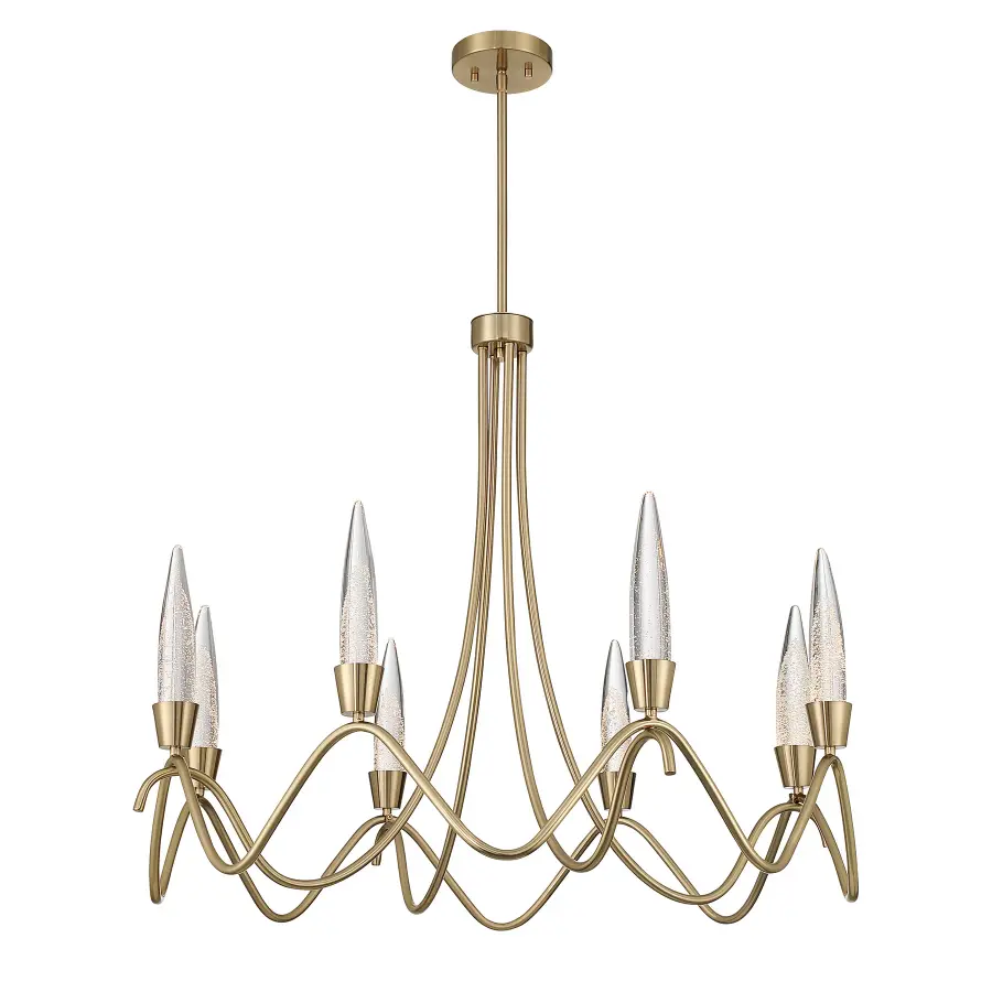 Sofia 8-Light Chandelier in Noble Brass - Image 3