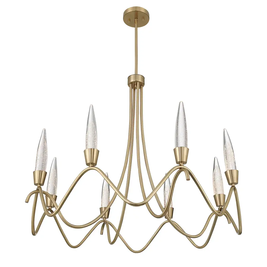 Sofia 8-Light Chandelier in Noble Brass - Image 4