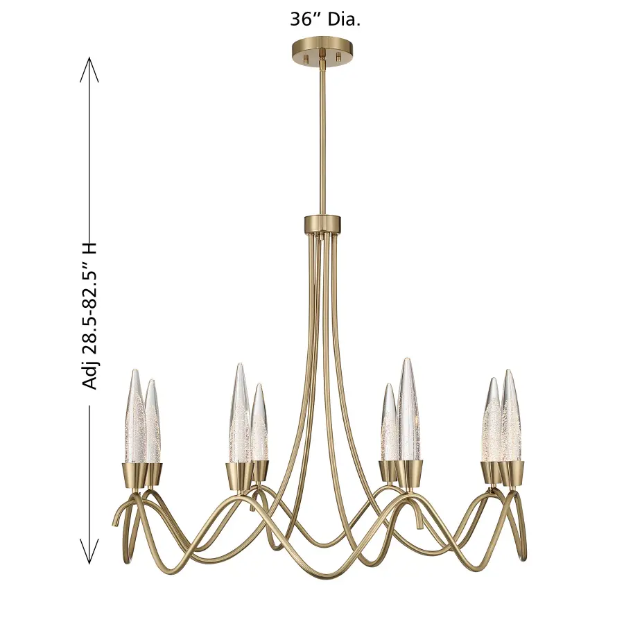Sofia 8-Light Chandelier in Noble Brass - Image 6