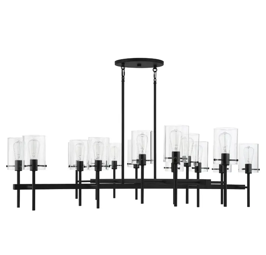 Vista 16-Light Chandelier in Matte Black - Image 2
