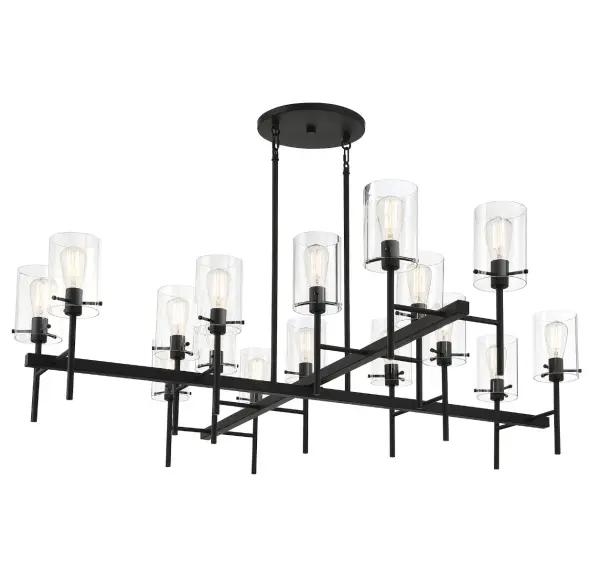 Vista 16-Light Chandelier in Matte Black - Image 4