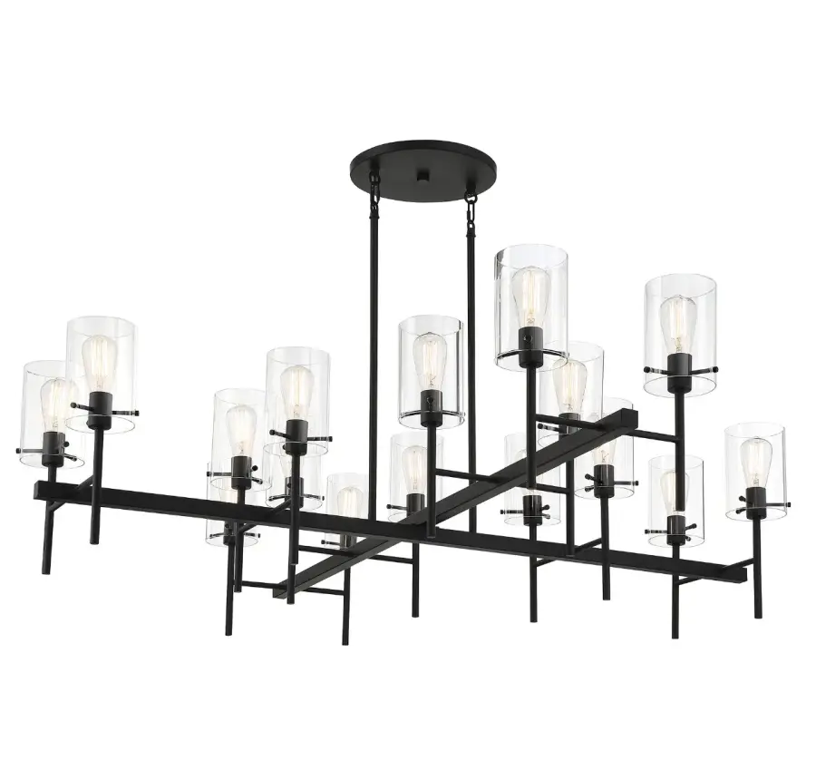 Vista 16-Light Chandelier in Matte Black - Image 4