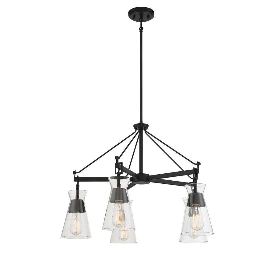 Lakewood 5-Light Chandelier in Matte Black - Image 5