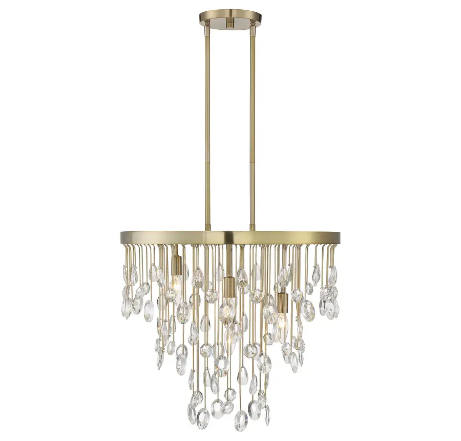 Livorno 4-Light Chandelier in Noble Brass - Image 1