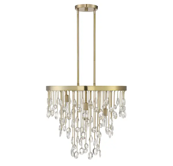 Livorno 4-Light Chandelier in Noble Brass - Image 3