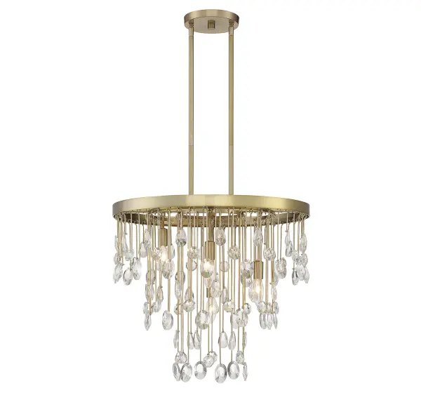 Livorno 4-Light Chandelier in Noble Brass - Image 5