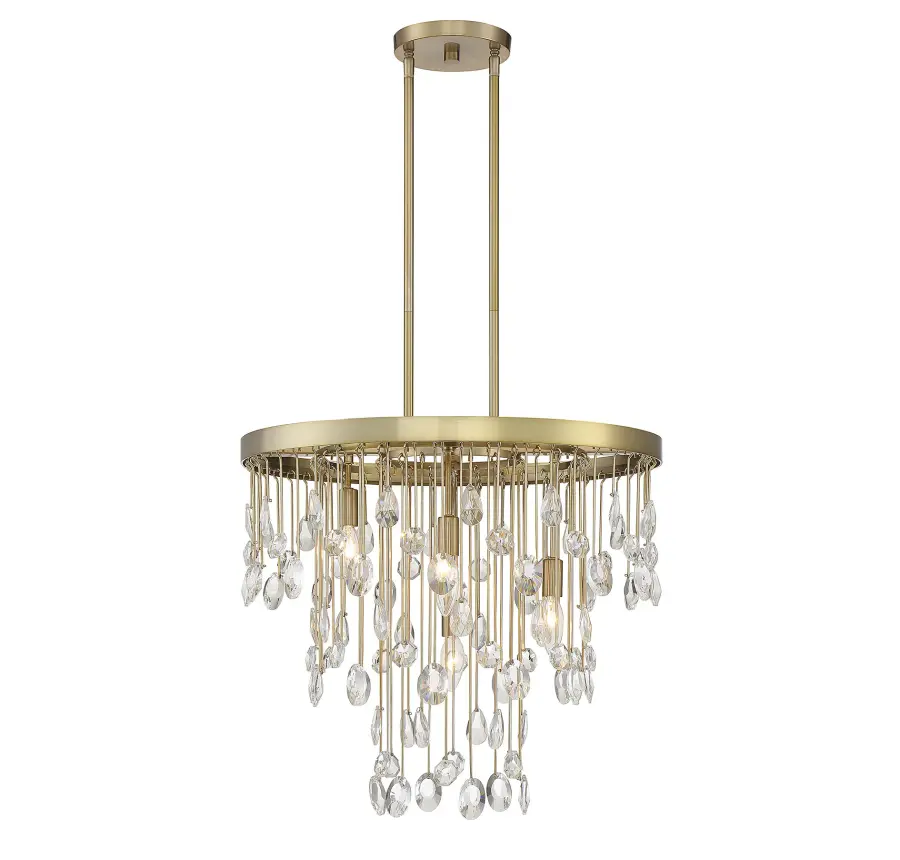 Livorno 4-Light Chandelier in Noble Brass - Image 5