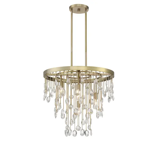 Livorno 4-Light Chandelier in Noble Brass - Image 7