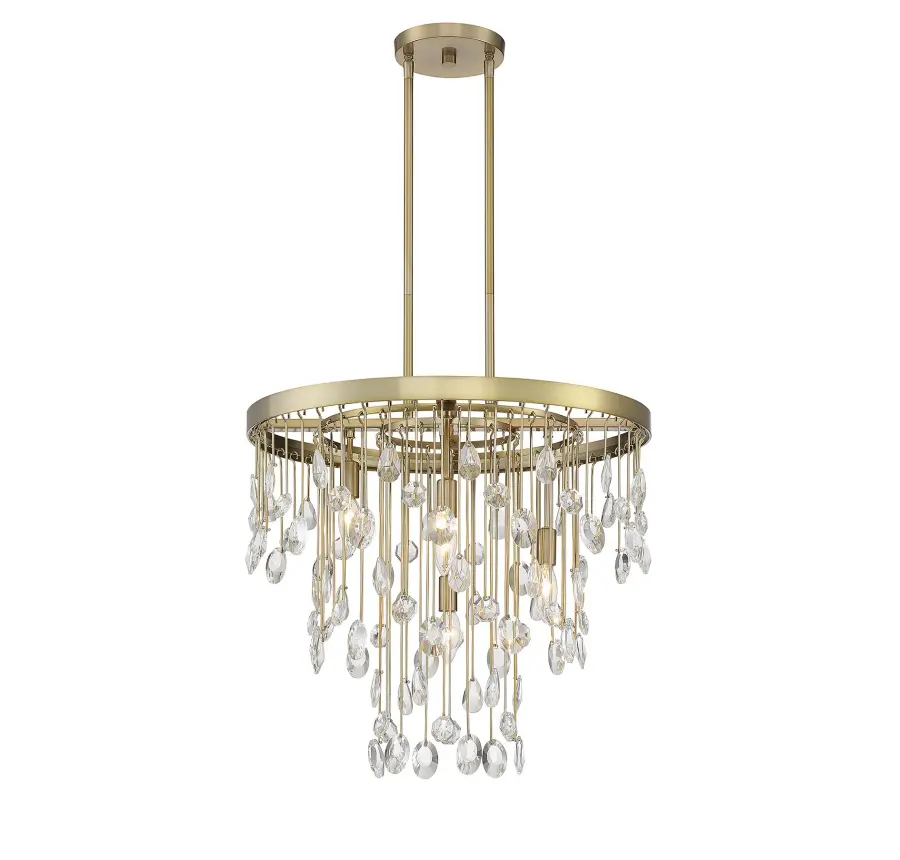 Livorno 4-Light Chandelier in Noble Brass - Image 7