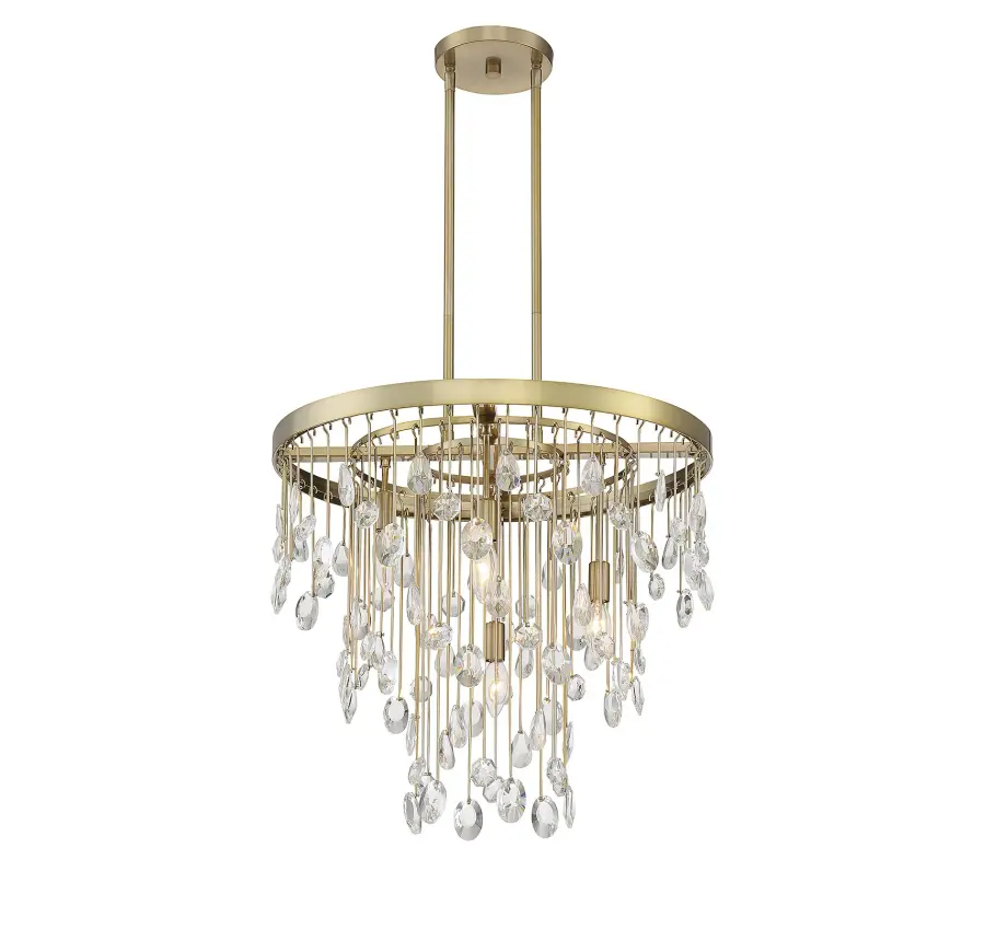 Livorno 4-Light Chandelier in Noble Brass - Image 10