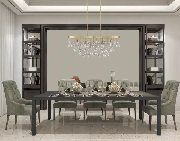 Livorno 8-Light Linear Chandelier in Noble Brass - Image 13