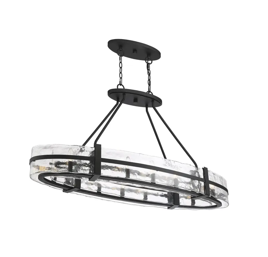 Hudson 10-Light Oval Chandelier in Matte Black - Image 5