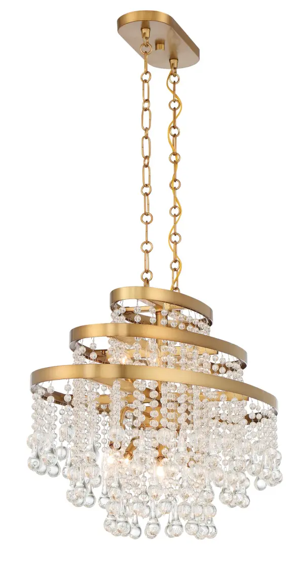 Luna 10-Light Oval Chandelier in Warm Brass - Image 5
