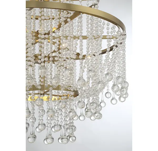 Luna 15-Light Chandelier in Warm Brass - Image 5