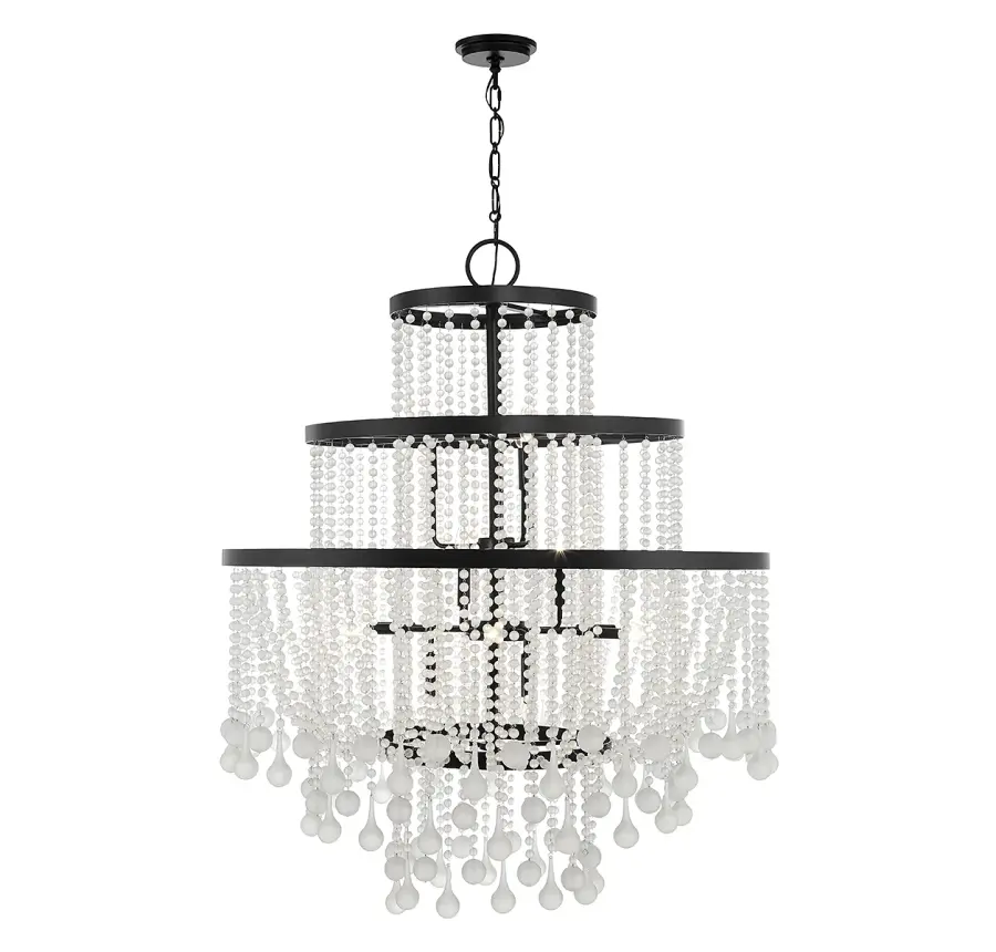 Luna 15-Light Chandelier in Matte Black - Image 1