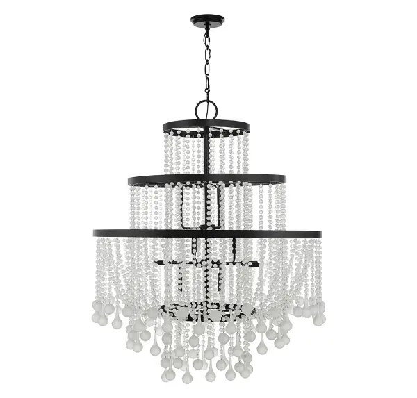 Luna 15-Light Chandelier in Matte Black - alternate view
