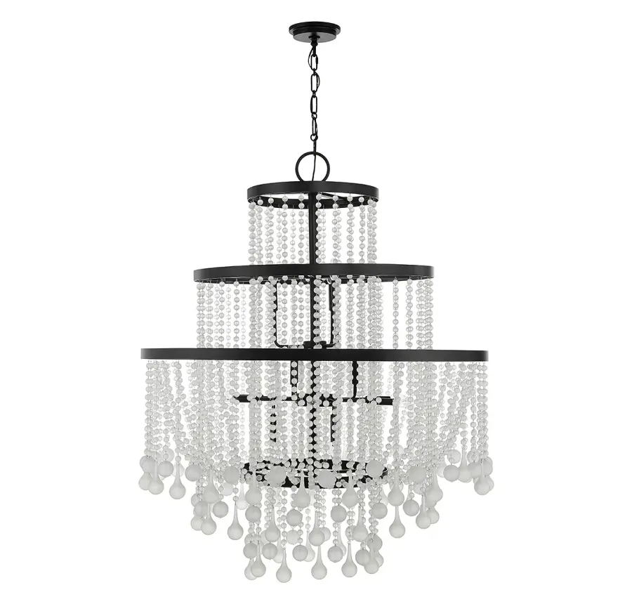 Luna 15-Light Chandelier in Matte Black - Image 2