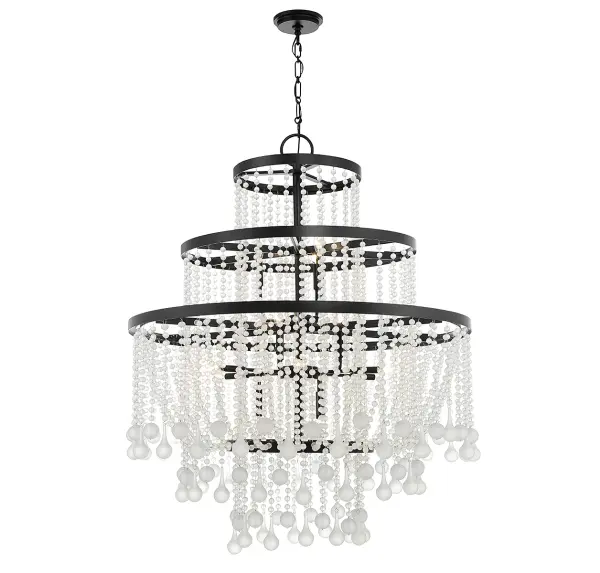Luna 15-Light Chandelier in Matte Black - Image 3