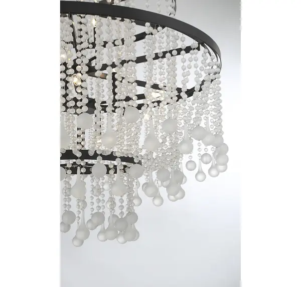Luna 15-Light Chandelier in Matte Black - Image 5