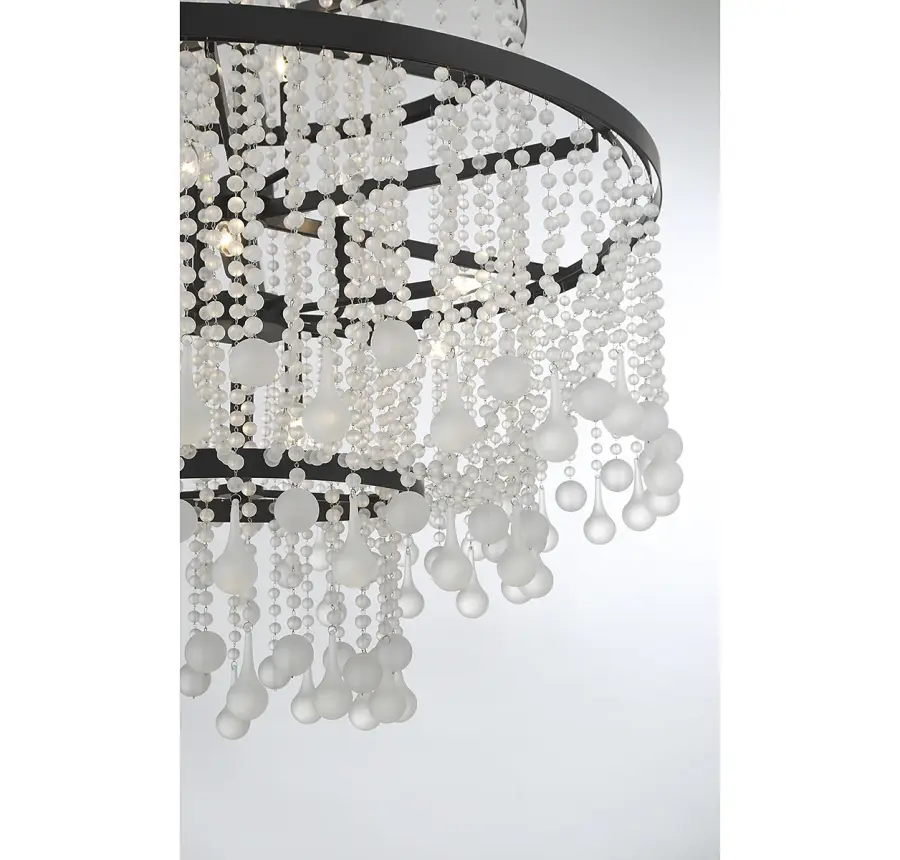 Luna 15-Light Chandelier in Matte Black - Image 5