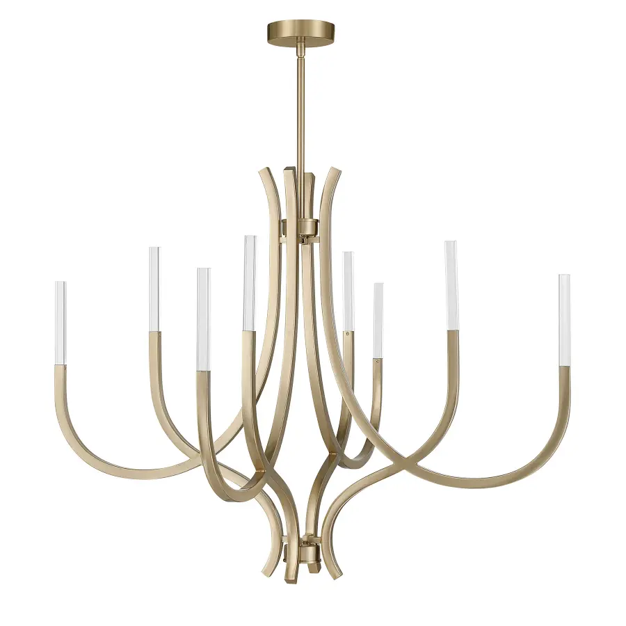 Bradford 8-Light Chandelier in Noble Brass - Image 2