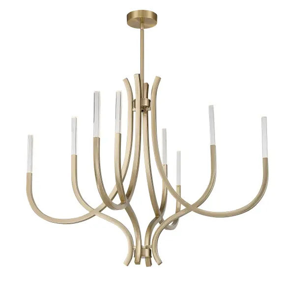 Bradford 8-Light Chandelier in Noble Brass - Image 3