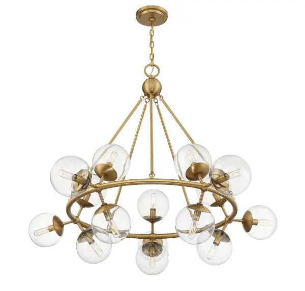 Orion 15-Light Chandelier in Warm Brass - Image 4