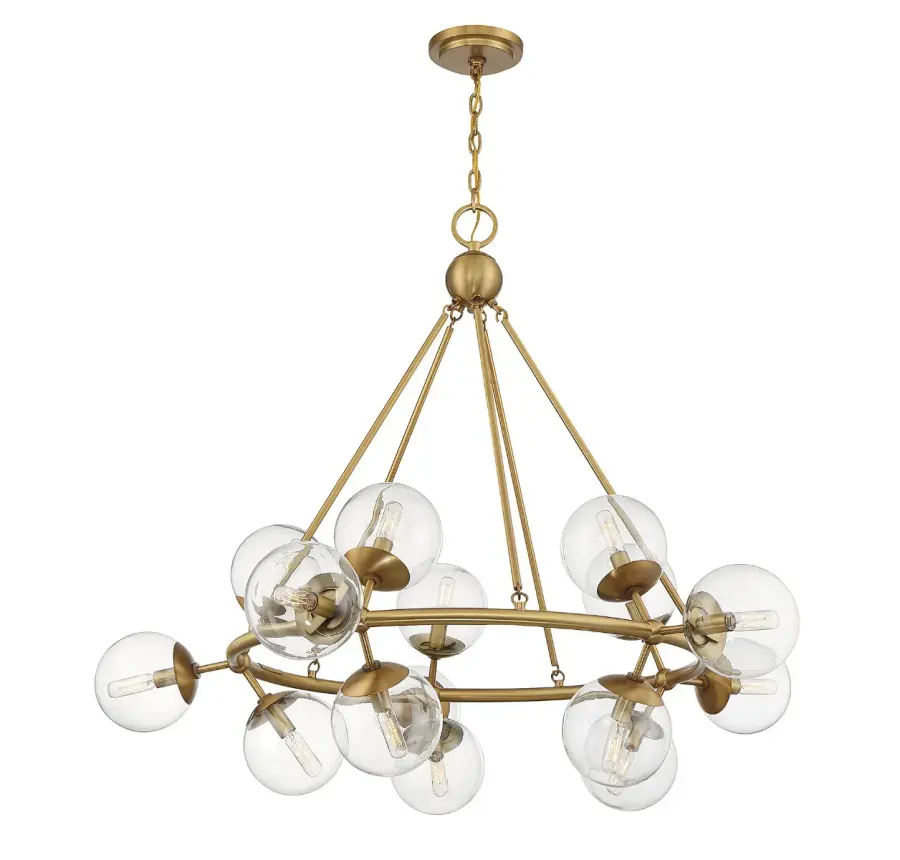 Orion 15-Light Chandelier in Warm Brass - Image 5