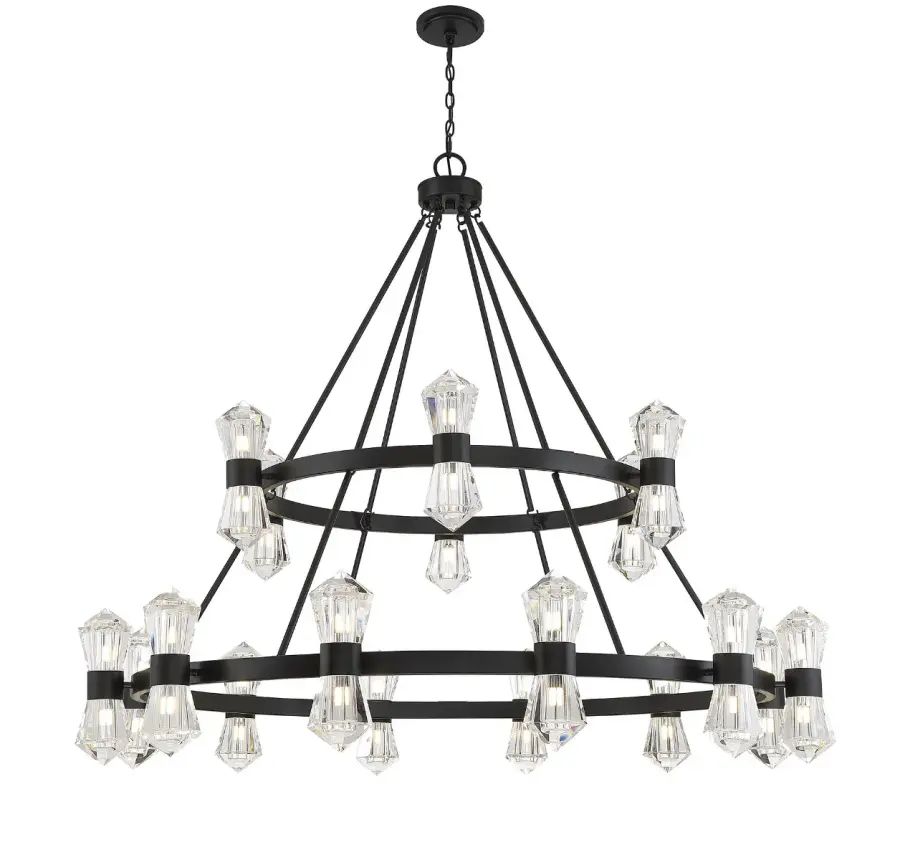 Dryden 36-Light LED Chandelier in Matte Black - Image 3