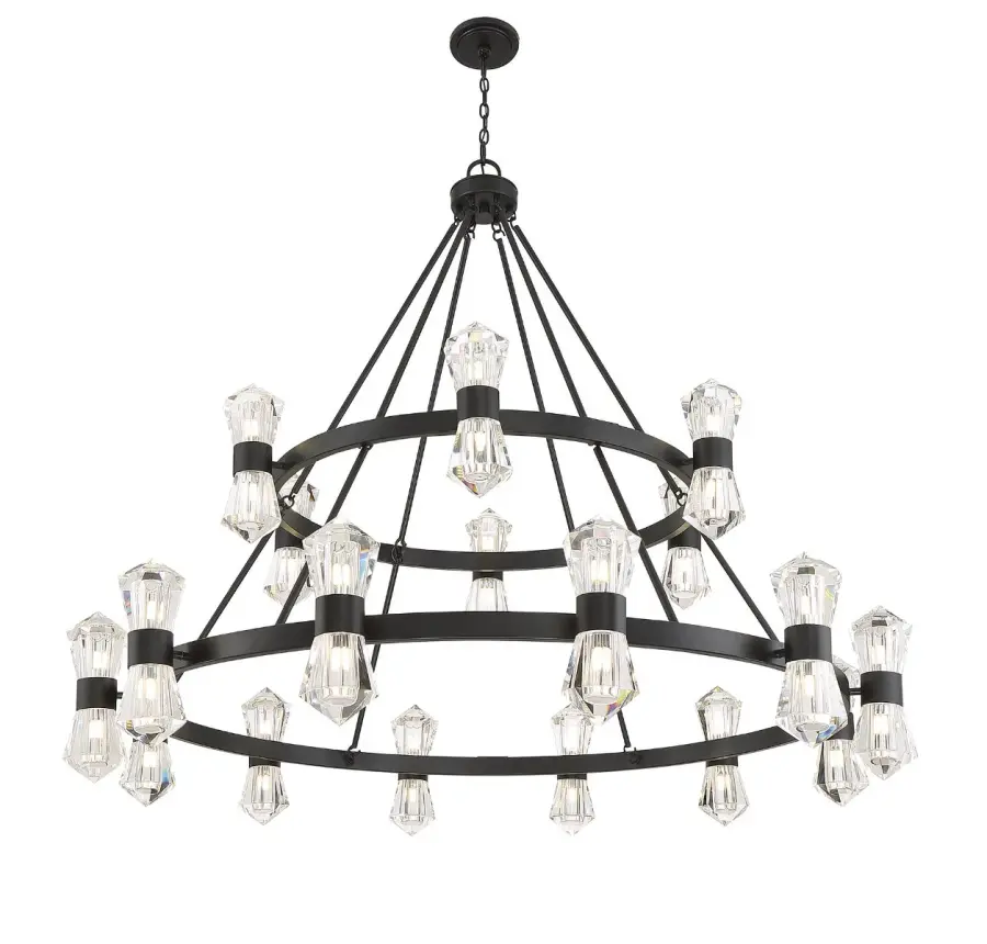 Dryden 36-Light LED Chandelier in Matte Black - Image 4