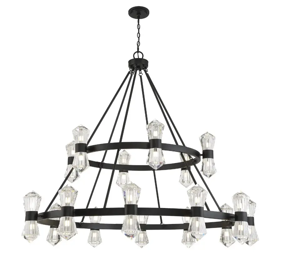 Dryden 36-Light LED Chandelier in Matte Black - Image 5