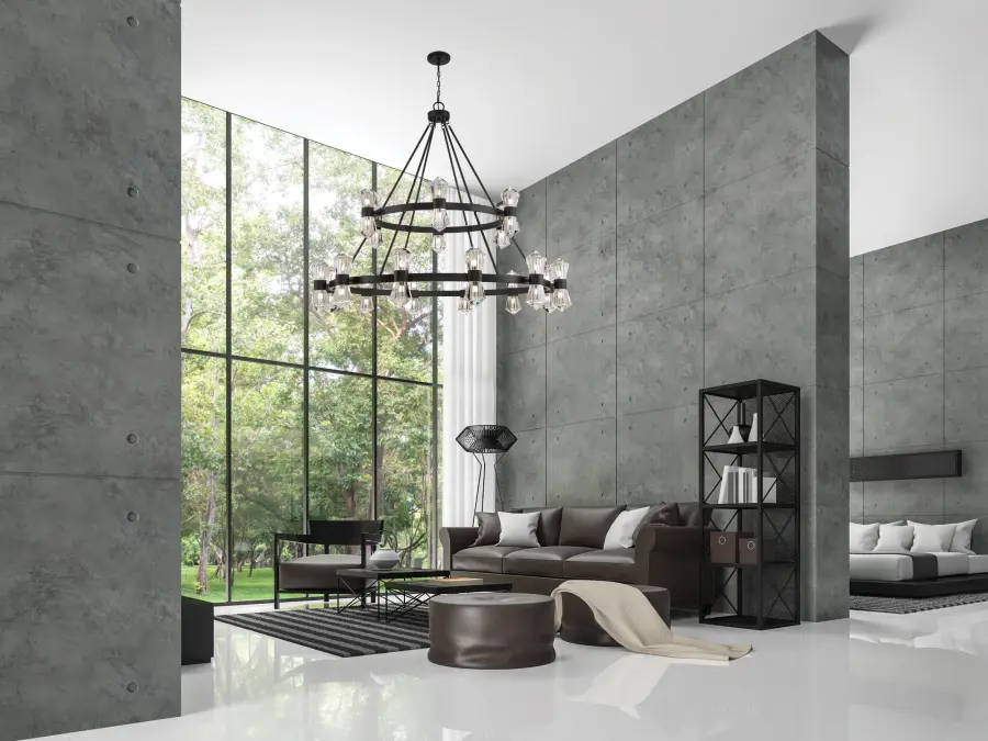 Dryden 36-Light LED Chandelier in Matte Black - Image 6