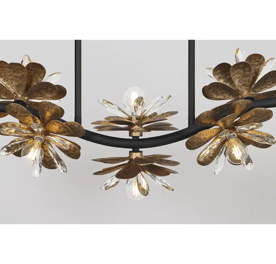 Giselle 10-Light Linear Chandelier in Dephine - Image 5