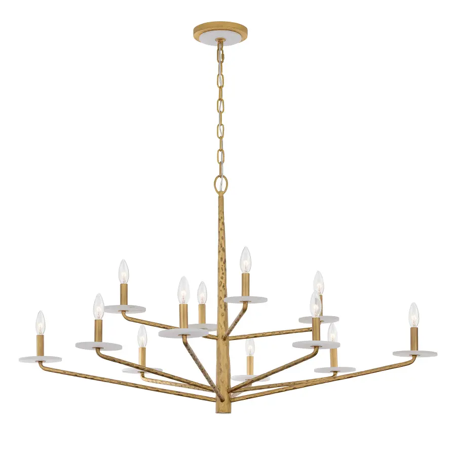 Judi 12-Light Chandelier in Distressed Gold by Breegan Jane - Image 1