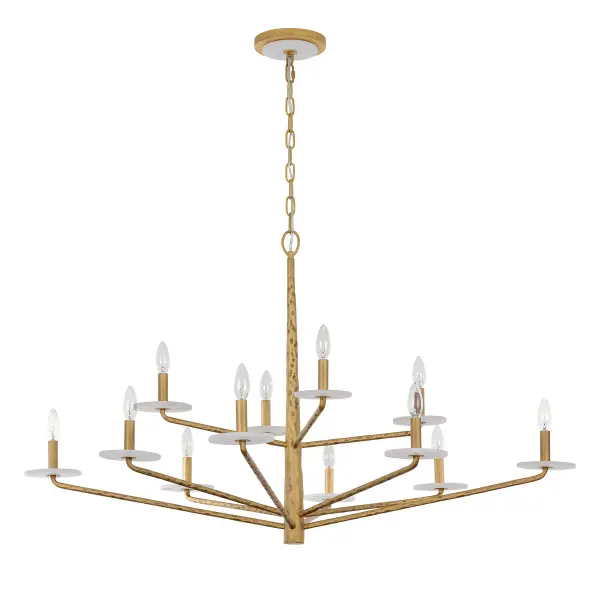 Judi 12-Light Chandelier in Distressed Gold by Breegan Jane - alternate view