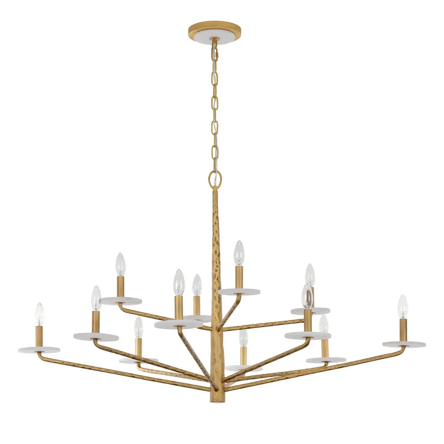 Judi 12-Light Chandelier in Distressed Gold by Breegan Jane - Image 2