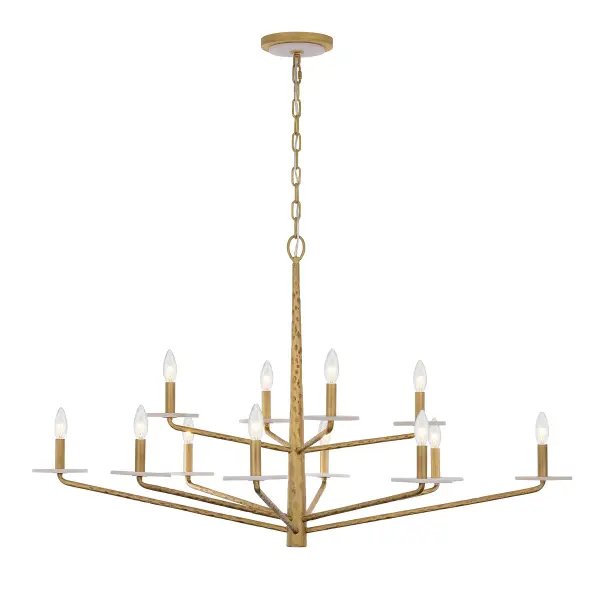 Judi 12-Light Chandelier in Distressed Gold by Breegan Jane - Image 3