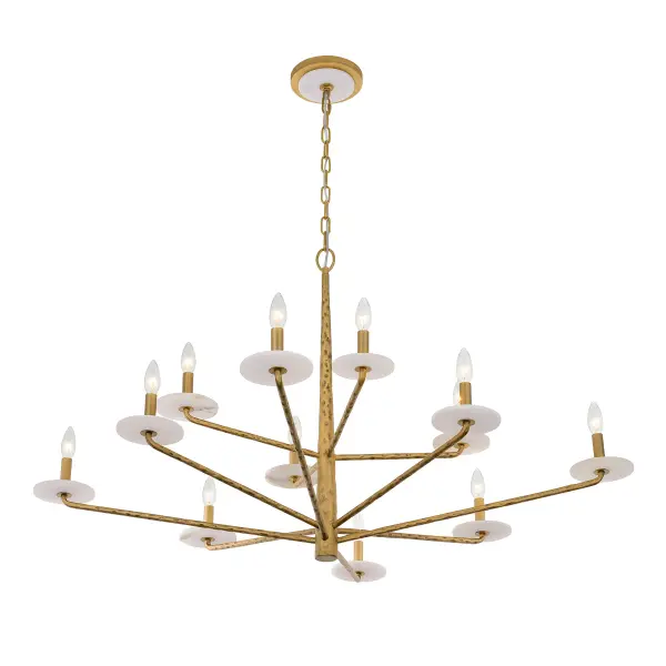 Judi 12-Light Chandelier in Distressed Gold by Breegan Jane - Image 4