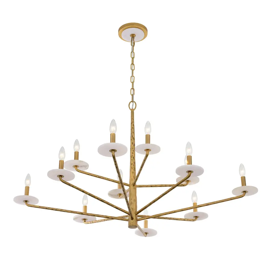 Judi 12-Light Chandelier in Distressed Gold by Breegan Jane - Image 4